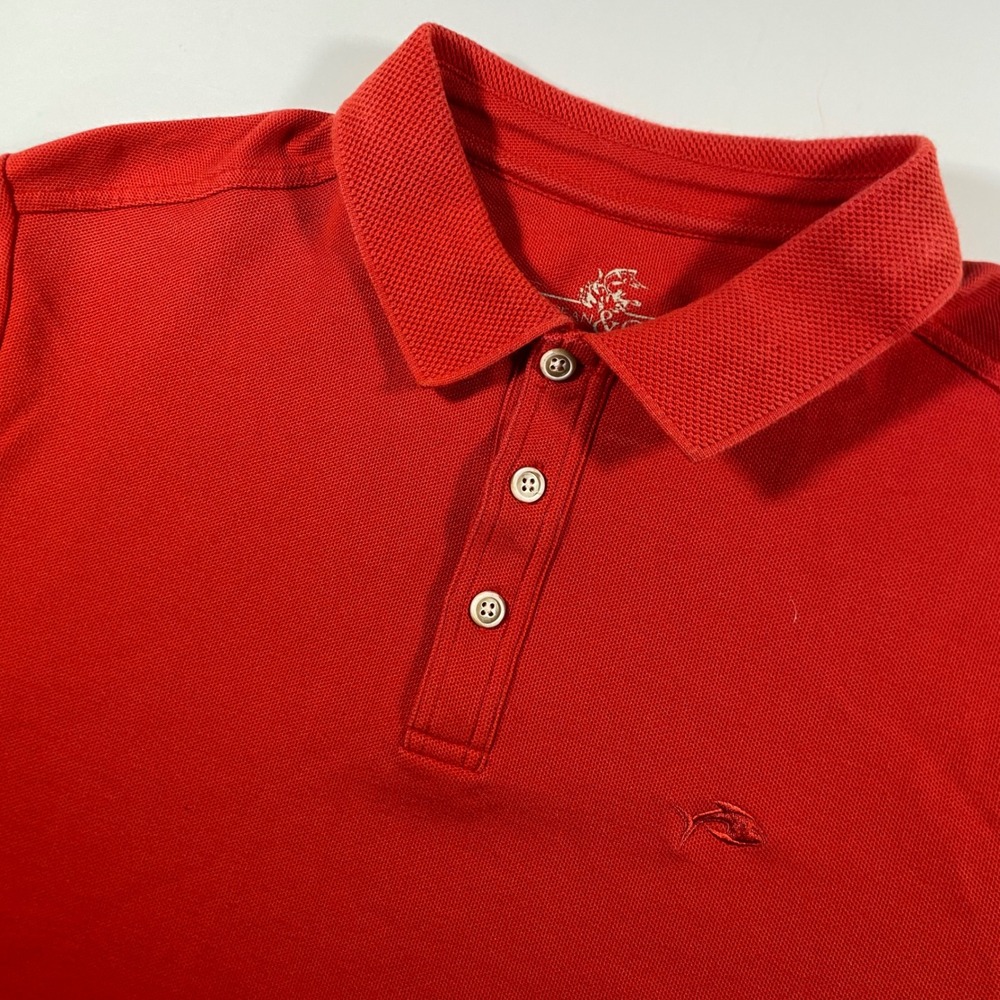 Ocean and Coast Mens Red Wicking Short Sleeve Pique Polo Shirt Size Large L‎